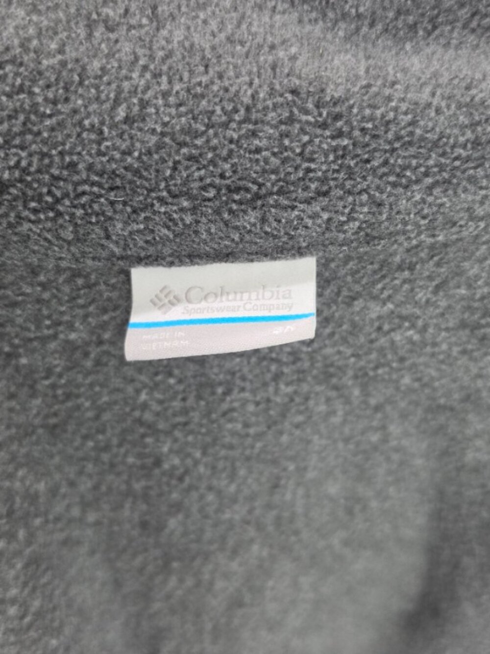 Columbia Gray Full Zip Fleece Jacket High Neck Outdoor Casual - Picture 6 of 6